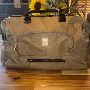 Anne Klein Tan Travel Bag with Black Accents